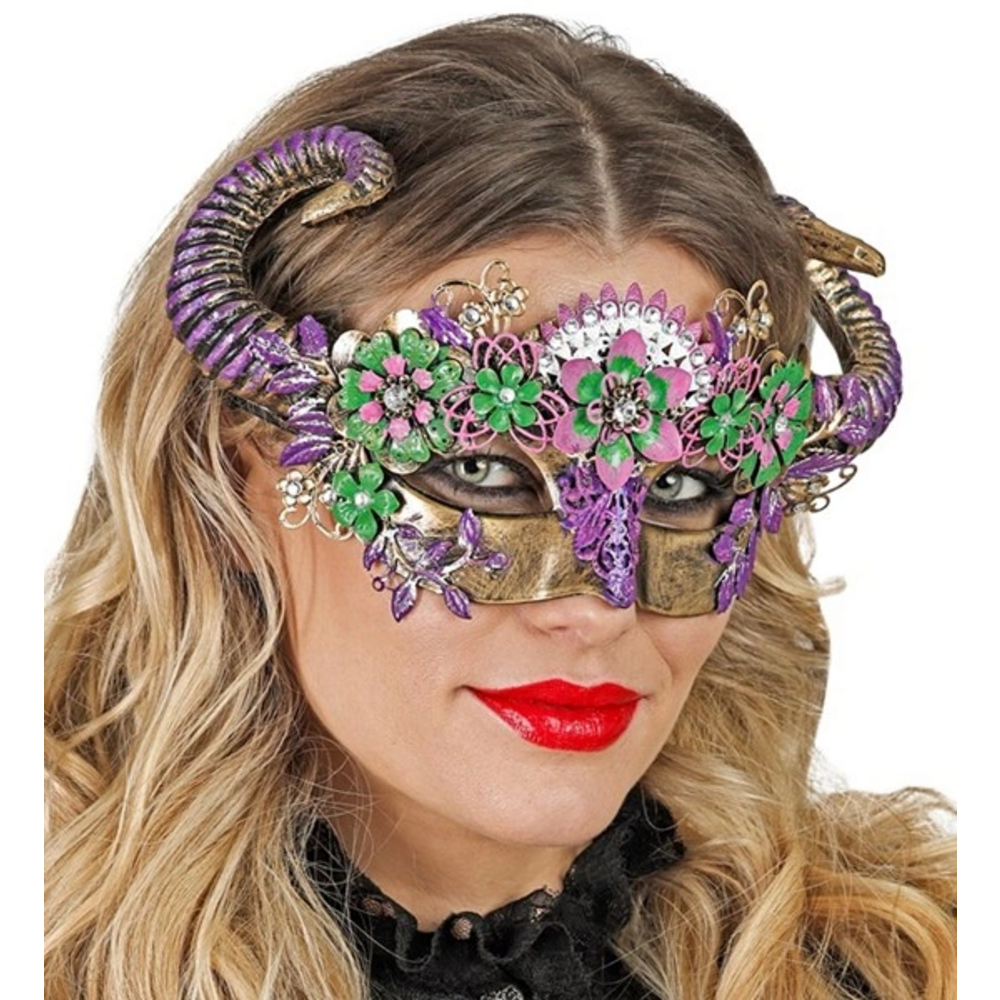 THEATRICAL RAM EYEMASK WITH FLOWERS