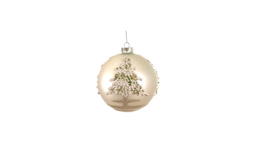 6/24 - 12CM gold glass ball ornament