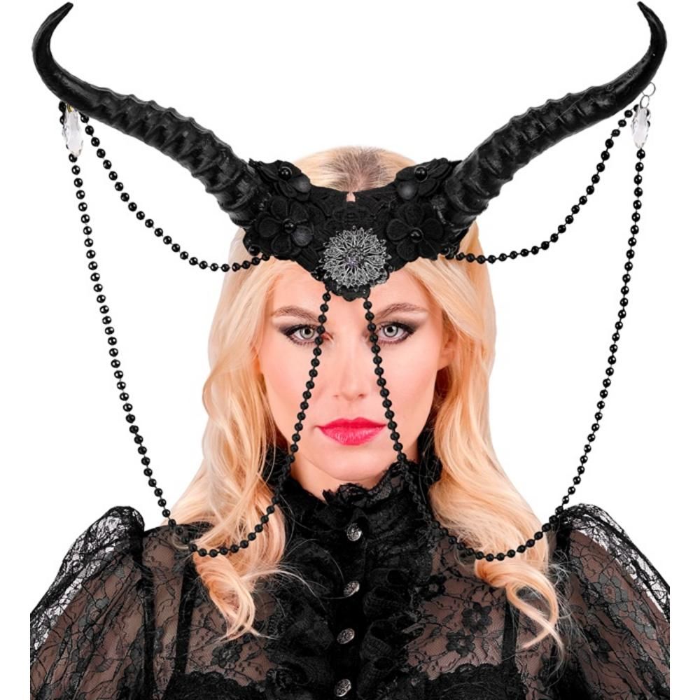 HEADPIECE HORNS BLACK