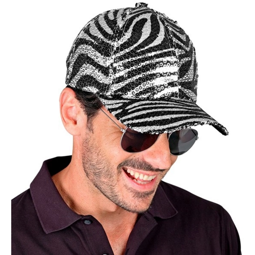 ANIMALIER ZEBRA SEQUIN CAP