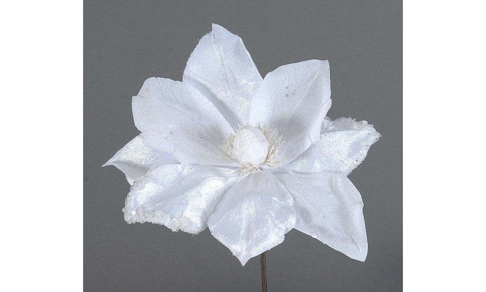 36/576-25cm White poinsetia