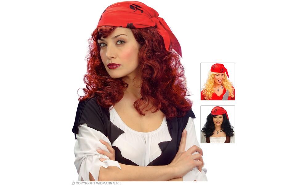 Pk 6 PIRATE WENCH WIG WITH HEADSCARE