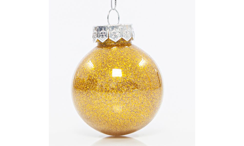 ΜΠΑΛΑ ΠΛΑΣΤΙΚΗ PET, ΣΑΜΠΑΝΙ ΓΥΑΛΙΣΤΕΡΗ ΜΕ GLITTER, ΣΕΤ 12ΤΜΧ, 6cm