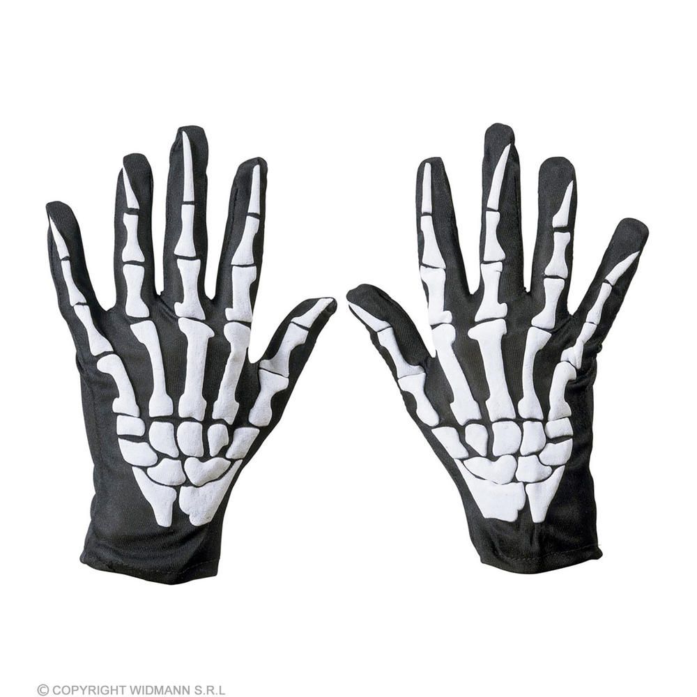 SKELETON GLOVES WITH PROTRUDING BONES